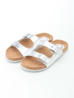 ベルテッドフットベッドサンダル/SILVER