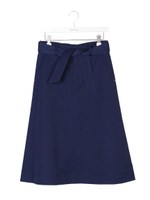 ベルト付ダブルフェイスギャバスカート/WINE