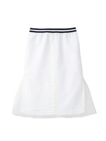 メッシュレースチュールスカート/ホワイト(001)