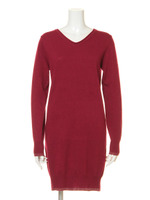 ラメ入りニットワンピース/ネイビー