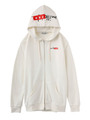 SWEAT ZIP-UP BIG HOODIE COLLAGE/WHITE