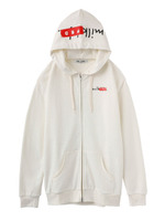 SWEAT ZIP-UP BIG HOODIE COLLAGE/WHITE