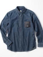 Tailored Denim ブリーチ加工シャツ/ブルー系(092)