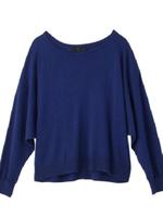 [L]シルク混バックボタンニット/オレンジ系(065)