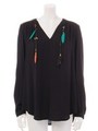 【SEE U SOON】W/ACCESSORY BLOUSE/BLACK