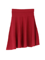 アシンメトリーフレアスカート/ワインレッド(063)