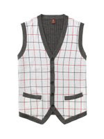 ウィンドペーンニットベスト/ホワイト(202)