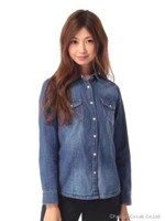 ウエスタンデニムシャツ/ネイビー