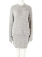 シャギーニットセットアップ/グレー