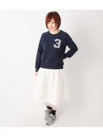 スパンコールナンバー裏毛プルオーバー/ダークグレー(013)