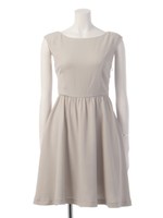 ダブルクロスバックリボンワンピース/ピンク