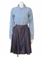 デニムシャツワンピ/ミックス１