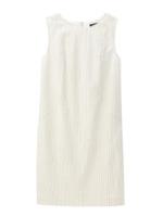 ピンストライプ切り替えタンクワンピース/ホワイト(301)