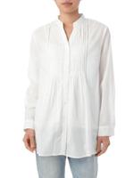 ピンタックスキッパーロング丈シャツ/オレンジ(067)