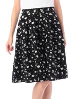 フラワープリントスカート/カーキ(127)