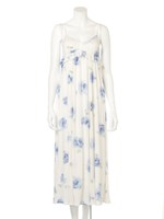 フラワーローズカップインマキシドレス/GRY