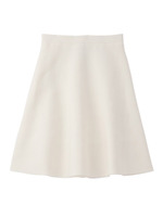 ミラノリブAラインフレアースカート/ホワイト(001)