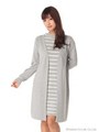 ロングカーデ&ワンピアンサンブル/グレー系