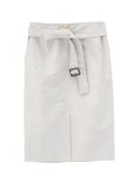 微光沢ベルト付きペンシルスカート/ナチュラル(050)