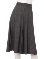 PINSTRIPED STRETCH GAUCHO PANTS/grey