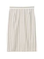 [L]レジメンタルストライプペンシルスカート/ホワイト(302)