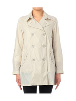 [L]ワイドカラーダブルブレストハーフコート/ベージュ系(051)