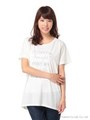 ・ドロップショルダーTシャツチュニック/Off White