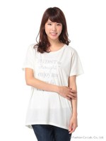 ・ドロップショルダーTシャツチュニック/Off White