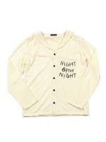 【MILKBOY】NIGHT AFTER NIGHT カーディガン/アイボリー/ブラックプリント