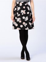 エンボスフラワープリントスカート/クロ