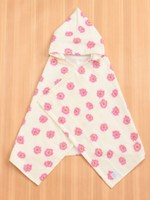 ガーゼタオルフード付バスタオル/サックス