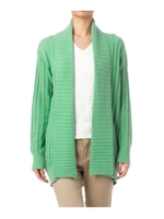 コットントッパーニットカーディガン/グリーン系(021)