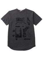 ツールグラフィックTシャツ/ブラック系(015)