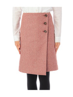 ツイードラップスカート/ワインレッド(463)