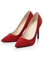 ポインテッドスエードパンプス【冬カタログ掲載】【矢野未希子さん着用】/レッド