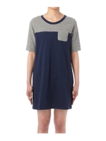 度詰めあら挽き杢天竺チュニック/ブルー系(594)