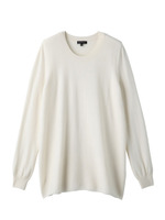 編地切り替えセミAラインプルオーバー/ホワイト(002)