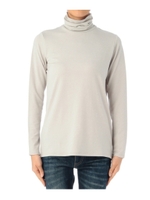 杢ツイストタートルネックカットソー/ベージュ系(052)