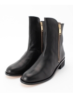 Wサイドジッパーショートブーツ/キャメル(041)