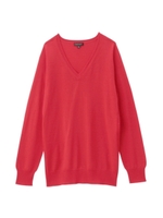 【VERY10月号掲載】[L]サイド切り替えVネックニット/ホワイト系(002)