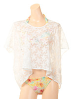 【24-7】FlowerLase/カバーアップ付きビキニ/パープル