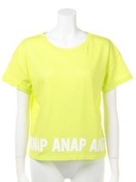 【ANAP】裾ANAPロゴプリントショート TEE/BL