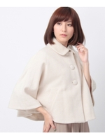 アンゴラ混ポンチョ風ジャケット/ネイビー(093)