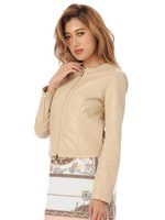 キルティングフェイクレザージャケット/BLACK