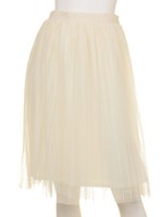 チュールプリーツＳＫ/ホワイト