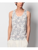 トロピカル柄タンクトップ/ライトグレー(111)