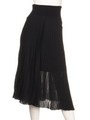 ニットプリーツMIXスカート/BLK