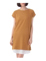 バックシャンワッフルワンピース/キャメル(041)