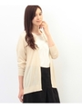 バックリボンニットカーディガン/ライトベージュ(051)