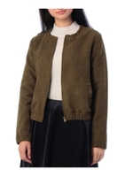 フェイクスエード丸首ジャケット/キャメル(041)